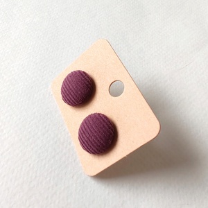 Kordbársony textilfülbevaló választható színben 1. paletta - ékszer - fülbevaló - pötty fülbevaló - Meska.hu