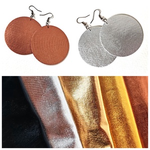 Bronz színű metál hatású textilfülbevaló - ékszer - fülbevaló - lógó fülbevaló - Meska.hu