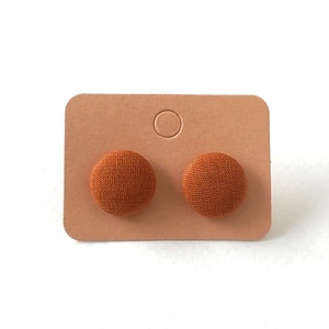 ŐSZ - Egyszínű bedugós textilfülbevaló választható színben és méretben - ősz paletta - ékszer - fülbevaló - pötty fülbevaló - Meska.hu