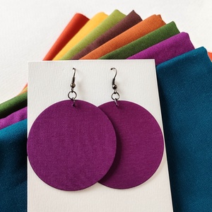 ŐSZ - Egyszínű textilfülbevaló választható színben és méretben - ősz paletta, Ékszer, Fülbevaló, Lógó fülbevaló, Ékszerkészítés, MESKA