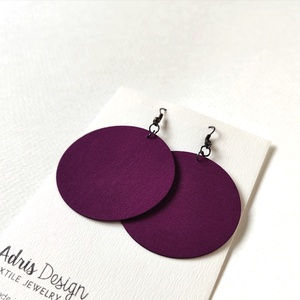 ŐSZ - Egyszínű textilfülbevaló választható színben és méretben - ősz paletta - ékszer - fülbevaló - lógó fülbevaló - Meska.hu