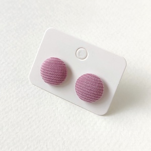 Kordbársony textilfülbevaló választható színben 2. paletta - ékszer - fülbevaló - pötty fülbevaló - Meska.hu