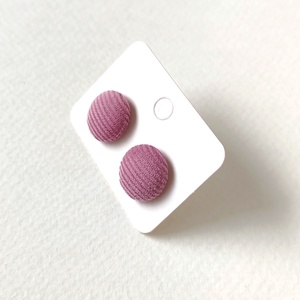 Kordbársony textilfülbevaló választható színben 2. paletta - ékszer - fülbevaló - pötty fülbevaló - Meska.hu