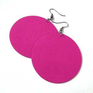 NYÁR - Egyszínű textilfülbevaló választható színben és méretben- nyár paletta - ékszer - fülbevaló - lógó fülbevaló - Meska.hu