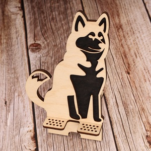 Kutya formájú asztali telefontartó állvány - otthon & életmód - tárolás & rendszerezés - íróasztali tároló - Meska.hu