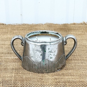 Szójaviasz gyertya 2 kanóccal ón edénybe öntve, Otthon & Életmód, Gyertya, illat, aroma, Gyertya, Gyertya-, mécseskészítés, MESKA