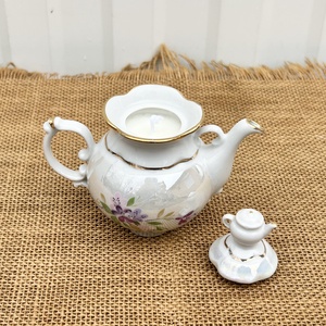 Szójaviasz gyertya 1 kanóccal, porcelán kannába öntve - otthon & életmód - gyertya, illat, aroma - gyertya - Meska.hu