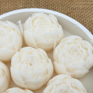 Szójaviasz gyertya 5 kanóccal bazsarózsával - otthon & életmód - gyertya, illat, aroma - gyertya - Meska.hu