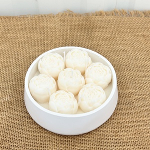 Szójaviasz gyertya 5 kanóccal bazsarózsával - otthon & életmód - gyertya, illat, aroma - gyertya - Meska.hu