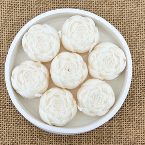 Szójaviasz gyertya 5 kanóccal bazsarózsával - otthon & életmód - gyertya, illat, aroma - gyertya - Meska.hu