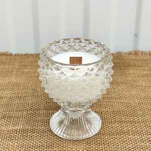 Szójaviasz gyertya fa kanóccal üveg edénybe öntve - otthon & életmód - gyertya, illat, aroma - gyertya - Meska.hu