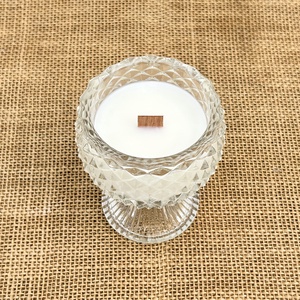 Szójaviasz gyertya fa kanóccal üveg edénybe öntve - otthon & életmód - gyertya, illat, aroma - gyertya - Meska.hu