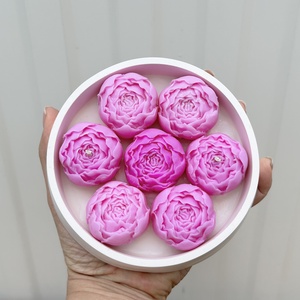 Szójaviasz gyertya 2 kanóccal bazsarózsával, Otthon & Életmód, Gyertya, illat, aroma, Gyertya, Gyertya-, mécseskészítés, MESKA