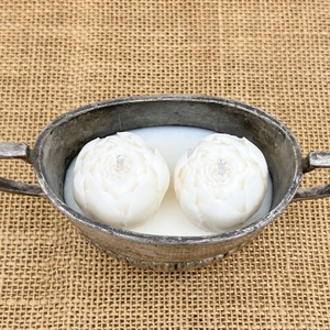 Szójaviasz gyertya 2 kanóccal ón edénybe öntve - otthon & életmód - gyertya, illat, aroma - gyertya - Meska.hu