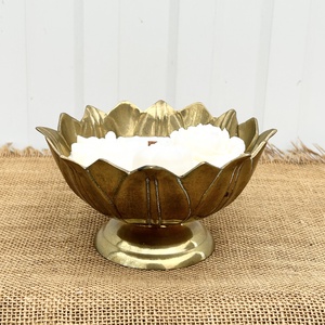 Szójaviasz gyertya fa kanóccal, réz tálba öntve - otthon & életmód - gyertya, illat, aroma - gyertya - Meska.hu