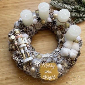 Diótörős Adventi koszorú - Meska.hu