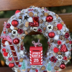 Karácsonyt váró kopogtató - Meska.hu