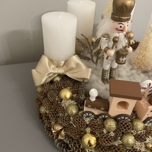 Diótörős Adventi koszorú - karácsony - adventi díszek - adventi gyertyadíszek és koszorúdíszek - Meska.hu