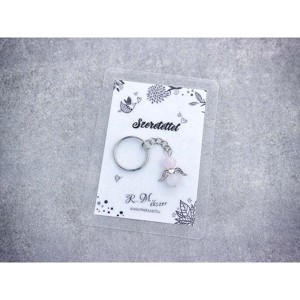 Szeretettel kulcstartó rózsakvarccal, Táska & Tok, Kulcstartó & Táskadísz, Kulcstartó, , MESKA