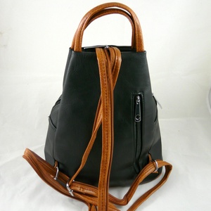 Masszív JGL műbőr kézi/váll és háti táska, kézzel festett, egyedi mintával! Vera Pelle replika. - táska & tok - hátizsák - kishátizsák - Meska.hu