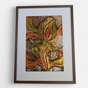 A mag ébredése (lemezdomborítás), Művészet, Festmény, Festmény vegyes technika, Festészet, Fémmegmunkálás, MESKA