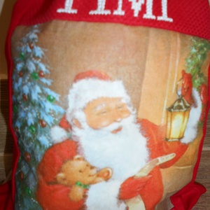Egyedi, névre szóló Mikulászsák - karácsony - mikulás - mikulás zsák - Meska.hu