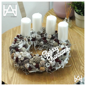 Adventi koszorú, Karácsony, Adventi díszek, Adventi koszorú, Mindenmás, MESKA