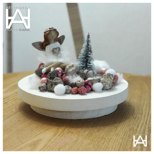 Angyalkás karácsonyi dísz - karácsony - karácsonyi lakásdekoráció - karácsonyi lakásdíszek - Meska.hu