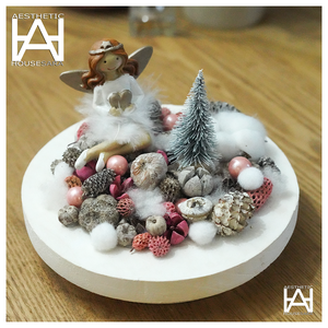 Angyalkás karácsonyi dísz - karácsony - karácsonyi lakásdekoráció - karácsonyi lakásdíszek - Meska.hu