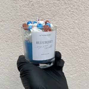 Desszert Szójagyertya Blueberry - kézműves gyertya , Otthon & Életmód, Gyertya, illat, aroma, Gyertya, , MESKA