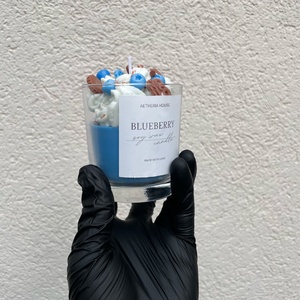 Desszert Szójagyertya Blueberry - kézműves gyertya  - otthon & életmód - gyertya, illat, aroma - gyertya - Meska.hu