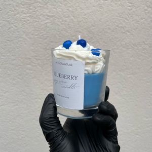Desszert Szójagyertya Blueberry - kézműves gyertya , Otthon & Életmód, Gyertya, illat, aroma, Gyertya, , MESKA