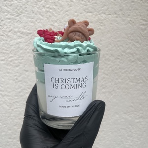 Karácsonyi szójagyertya - Christmas is coming, Otthon & Életmód, Gyertya, illat, aroma, Gyertya, Mindenmás, Gipszöntés, MESKA