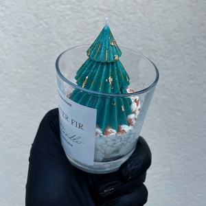 Egyedi karácsonyi szójagyertya - Winter Fir Karácsonyi kézműves gyertya - otthon & életmód - gyertya, illat, aroma - gyertya - Meska.hu