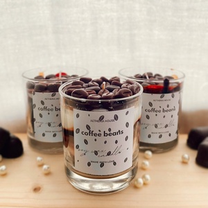 Coffee Beans � Kézműves szójaviasz gyertya kávé illattal, desszert stílusú ajándék kávérajongóknak - otthon & életmód - gyertya, illat, aroma - gyertya - Meska.hu