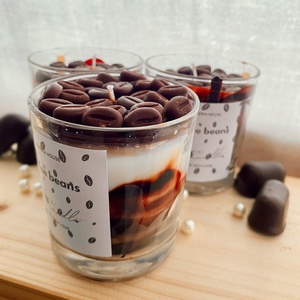 Coffee Beans � Kézműves szójaviasz gyertya kávé illattal, desszert stílusú ajándék kávérajongóknak - otthon & életmód - gyertya, illat, aroma - gyertya - Meska.hu