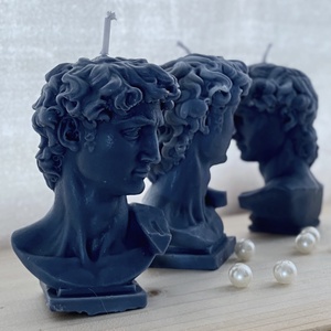 Dávid szobor formagyertya fekete színben � művészi dekor gyertya, különleges ajándék design kedvelőknek, Otthon & Életmód, Gyertya, illat, aroma, Gyertya, , MESKA