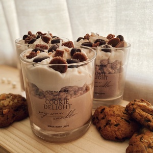 Desszert Szója gyertya - Cookie Delight Kézműves gyertya - otthon & életmód - gyertya, illat, aroma - gyertya - Meska.hu