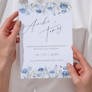 Esküvői meghívó - Hydrangea, Esküvő, Meghívó & Kártya, Meghívó, Fotó, grafika, rajz, illusztráció, MESKA