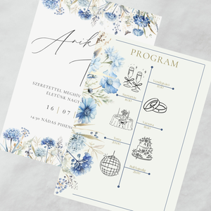 Esküvői meghívó - Hydrangea - esküvő - meghívó & kártya - meghívó - Meska.hu