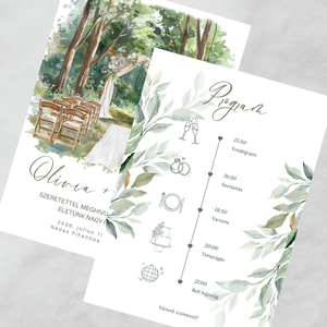 Esküvői meghívó - Forest - esküvő - meghívó & kártya - meghívó - Meska.hu
