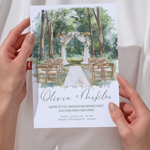 Esküvői meghívó - Forest, Esküvő, Meghívó & Kártya, Meghívó, Fotó, grafika, rajz, illusztráció, MESKA
