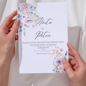 Esküvői meghívó - Floral, Esküvő, Meghívó & Kártya, Meghívó, Fotó, grafika, rajz, illusztráció, MESKA