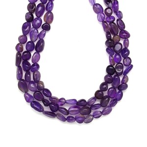 Ametiszt pebble sötét 6-10mm  ékszerkészítő alapanyag (füzér), Kellékek & szerszámok, Ásvány alapanyag, Ásványfüzér, , MESKA