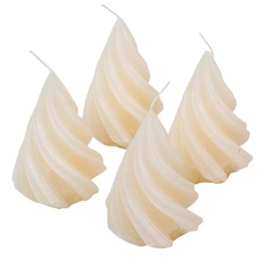 Kontúrozott csavart kúp gyertya 88x115 mm - ivory, Kellékek & szerszámok, Dekorációs kellékek, Dekorációs gyertya, , MESKA
