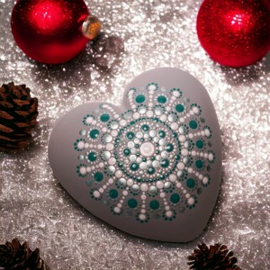 Szív mandala, Otthon & Életmód, Dekoráció, Asztal és polc dekoráció, Asztaldísz, Festett tárgyak, MESKA