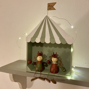 Menta babapolc, cirkuszos polc - baba - mama - babaszobabútor - polc, fogas - Meska.hu