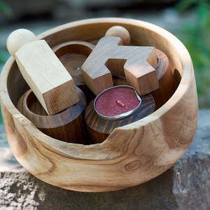 Esztergált fa tál - otthon & életmód - dekoráció - asztal és polc dekoráció - dekorációs tál, tartó - Meska.hu