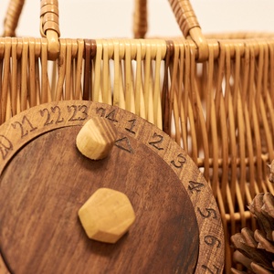 Faragott adventi naptár - otthon & életmód - dekoráció - asztal és polc dekoráció - dekorációs tál, tartó - Meska.hu