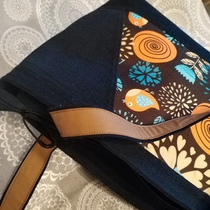 farmertáska vízhatlan textilbetéttel - táska & tok - kézitáska & válltáska - válltáska - Meska.hu